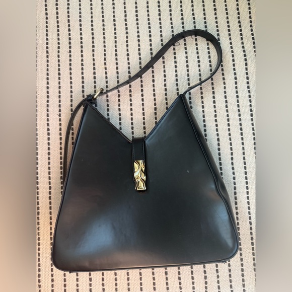 Elegant Black Faux Leather Women's Bag - Picture 1 of 5